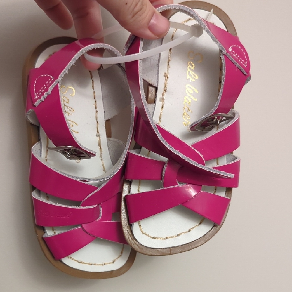Salt Water Inspired Girls Bright Pink Strappy Sandals